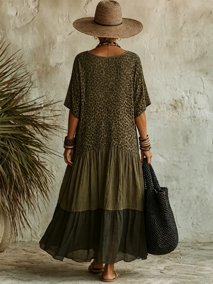 Celeste | The Leopard Chiffon Dress