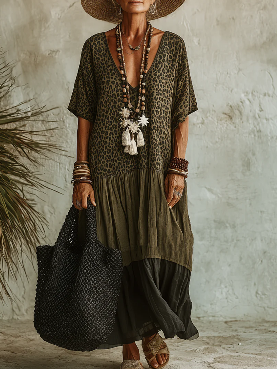 Celeste | The Leopard Chiffon Dress