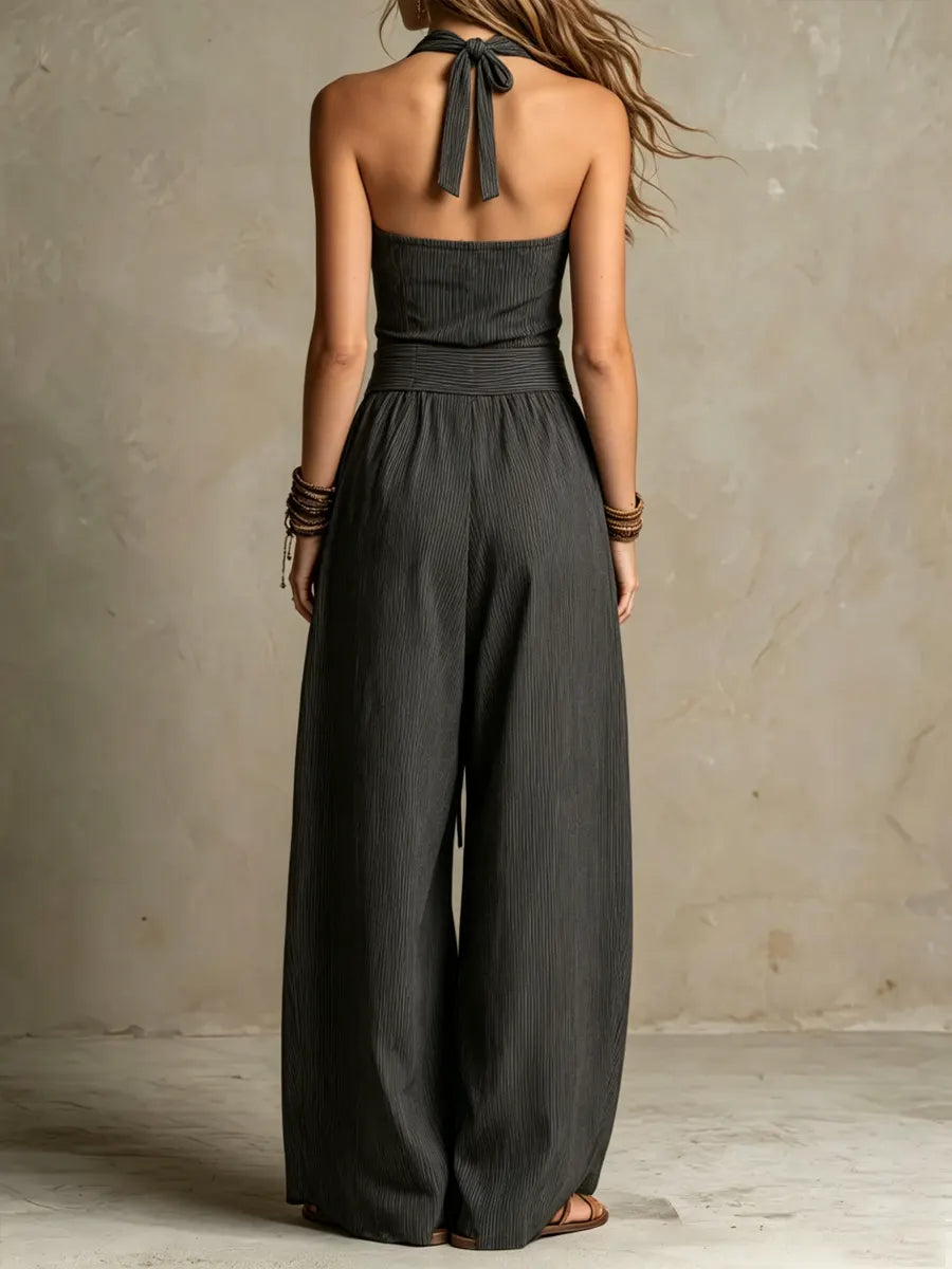 Monroe | The Halter Linen Jumpsuit
