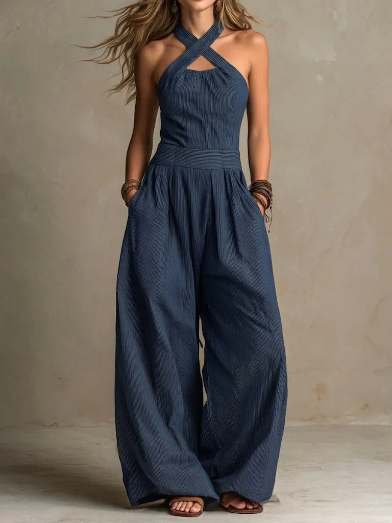 Monroe | The Halter Linen Jumpsuit