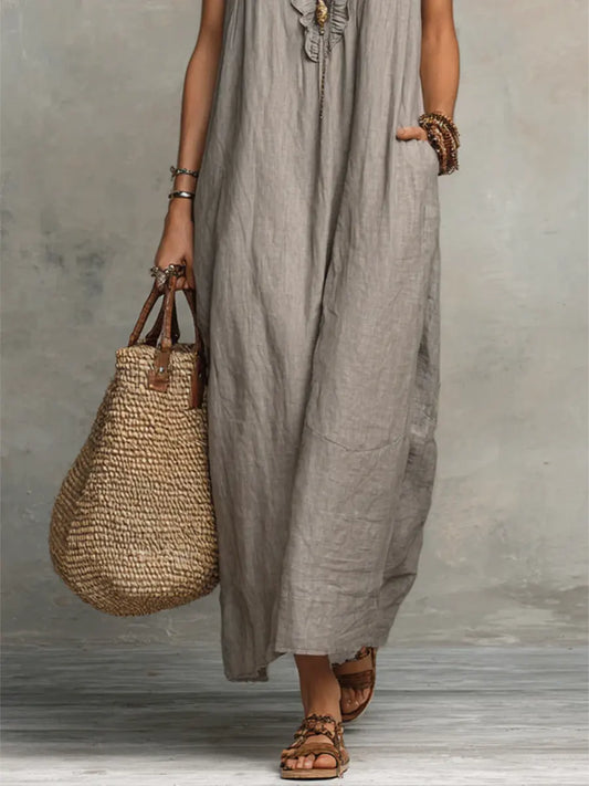 Cleo | The Ruffled Linen Dress