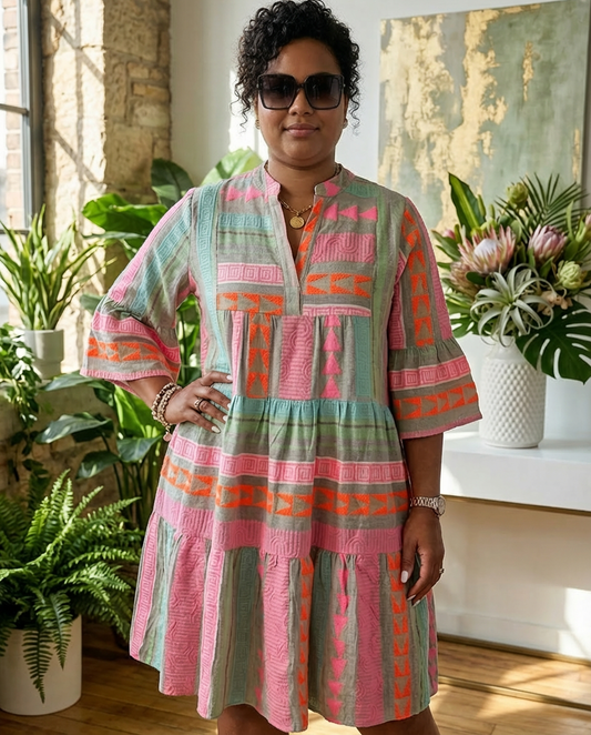 Lucy | Effortless Pattern Midi Dress