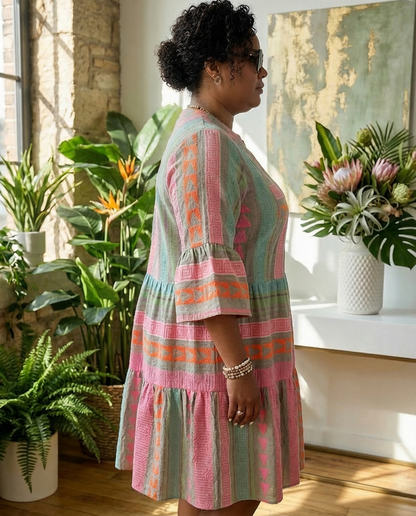 Lucy | Effortless Pattern Midi Dress