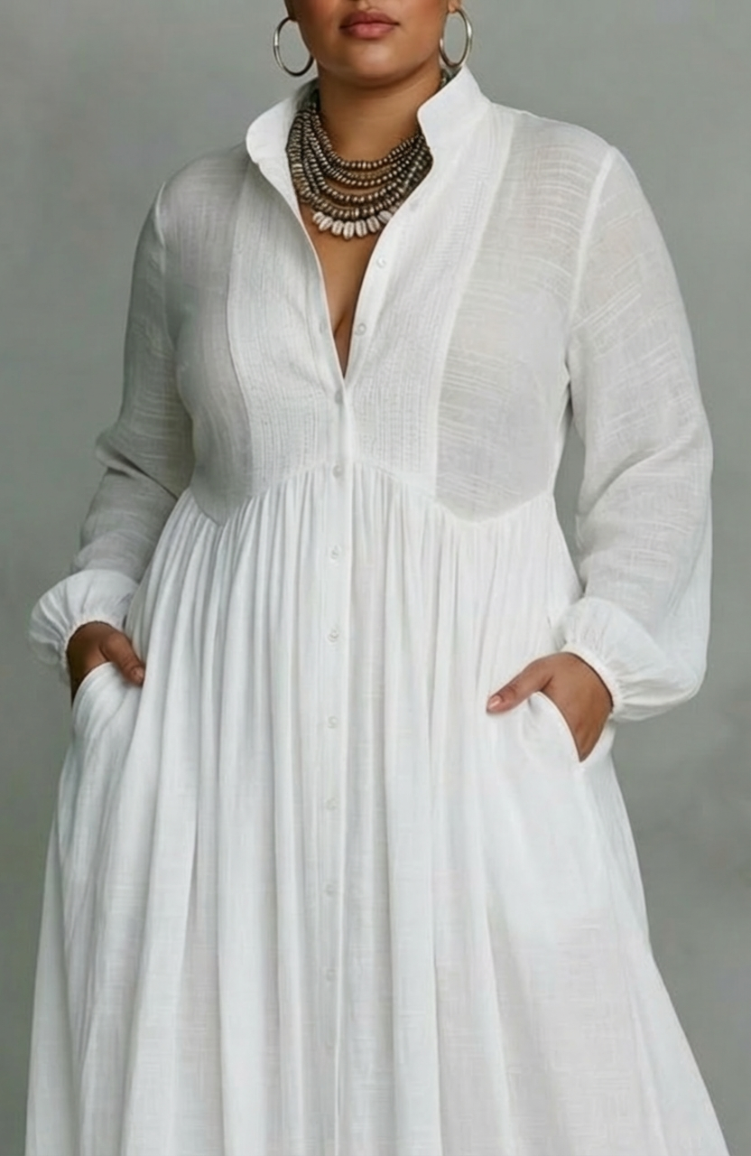 Serena | Button-Front Flow Maxi Dress
