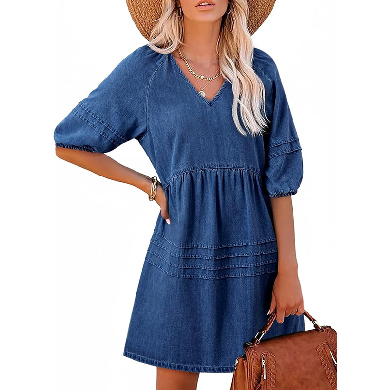 🔥New Arrivals & Special Offers-Women's Loose Fit Casual Denim Dress