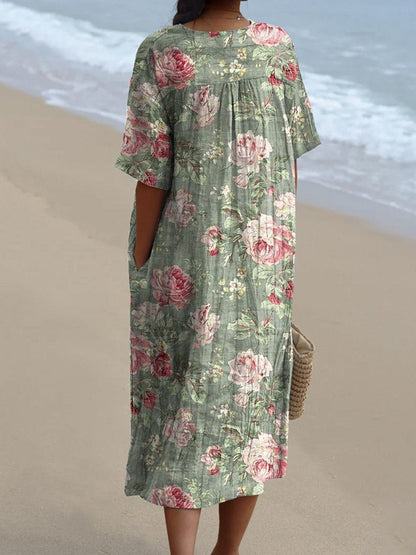 Lina | Vintage Flower Dress